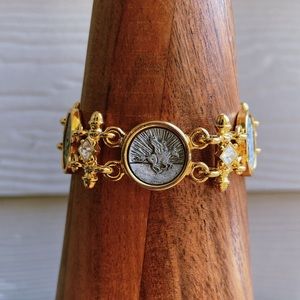 Quarter bracelet and earrings